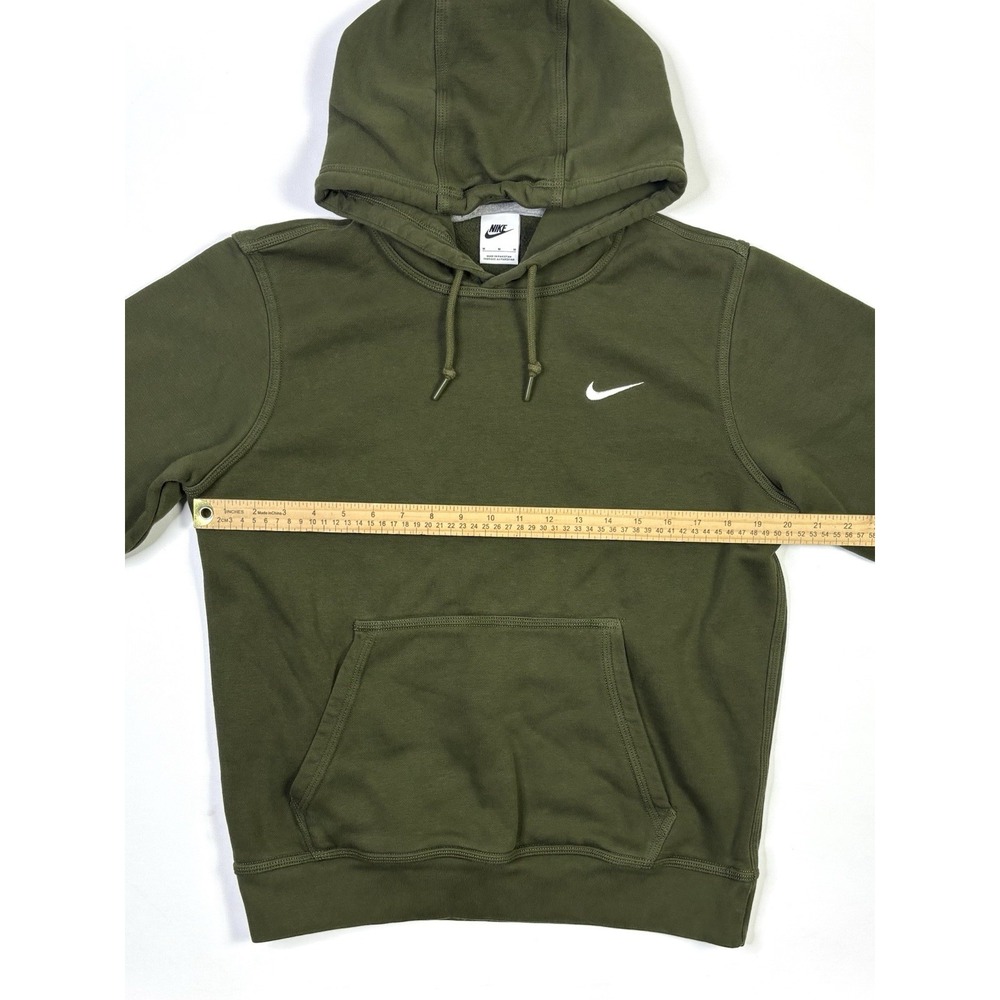 Nike Hoodie Mens Medium Olive Green Logo Outdoor Long Sleeve Pullover - Picture 5 of 10